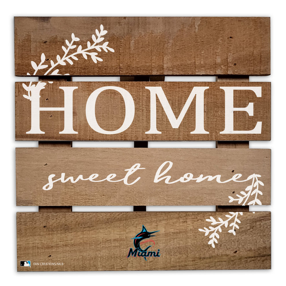 Wholesale MLB2221-Home Sweet Home Trivet Hot Plate / M2221-Miami Marlins