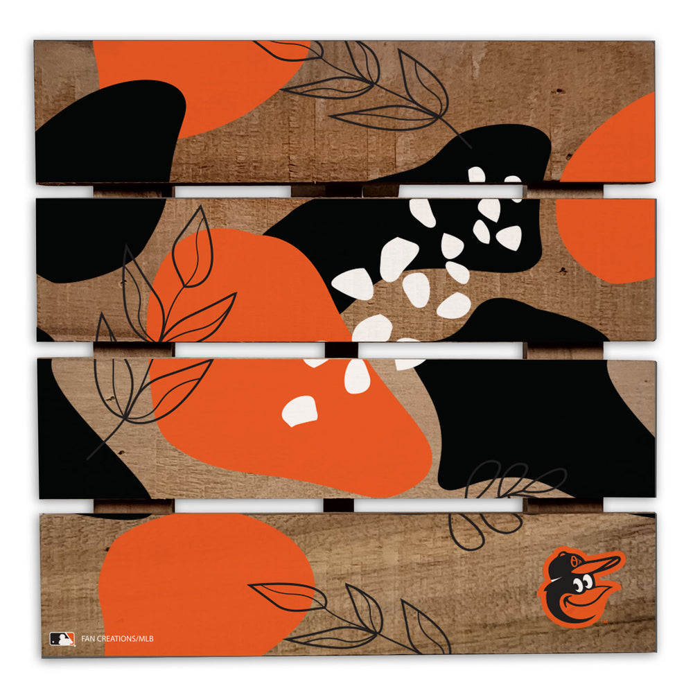 Wholesale MLB2222-Abstract Floral Trivet Hot Plate / M2222-Baltimore Orioles