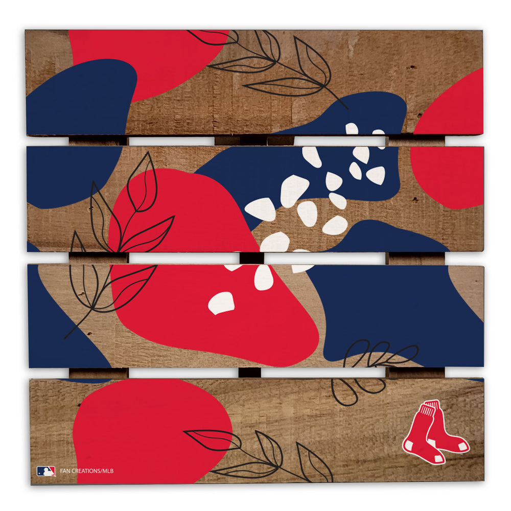 Wholesale MLB2222-Abstract Floral Trivet Hot Plate / M2222-Boston Red Sox