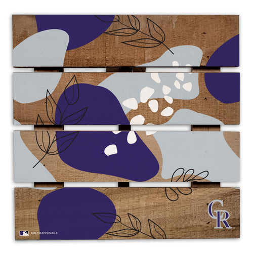 Wholesale MLB2222-Abstract Floral Trivet Hot Plate / M2222-Colorado Rockies