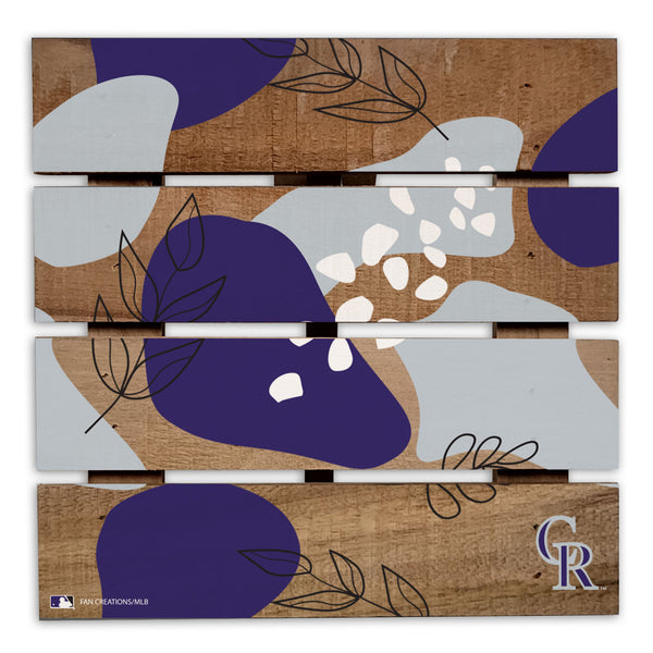 Wholesale MLB2222-Abstract Floral Trivet Hot Plate / M2222-Colorado Rockies