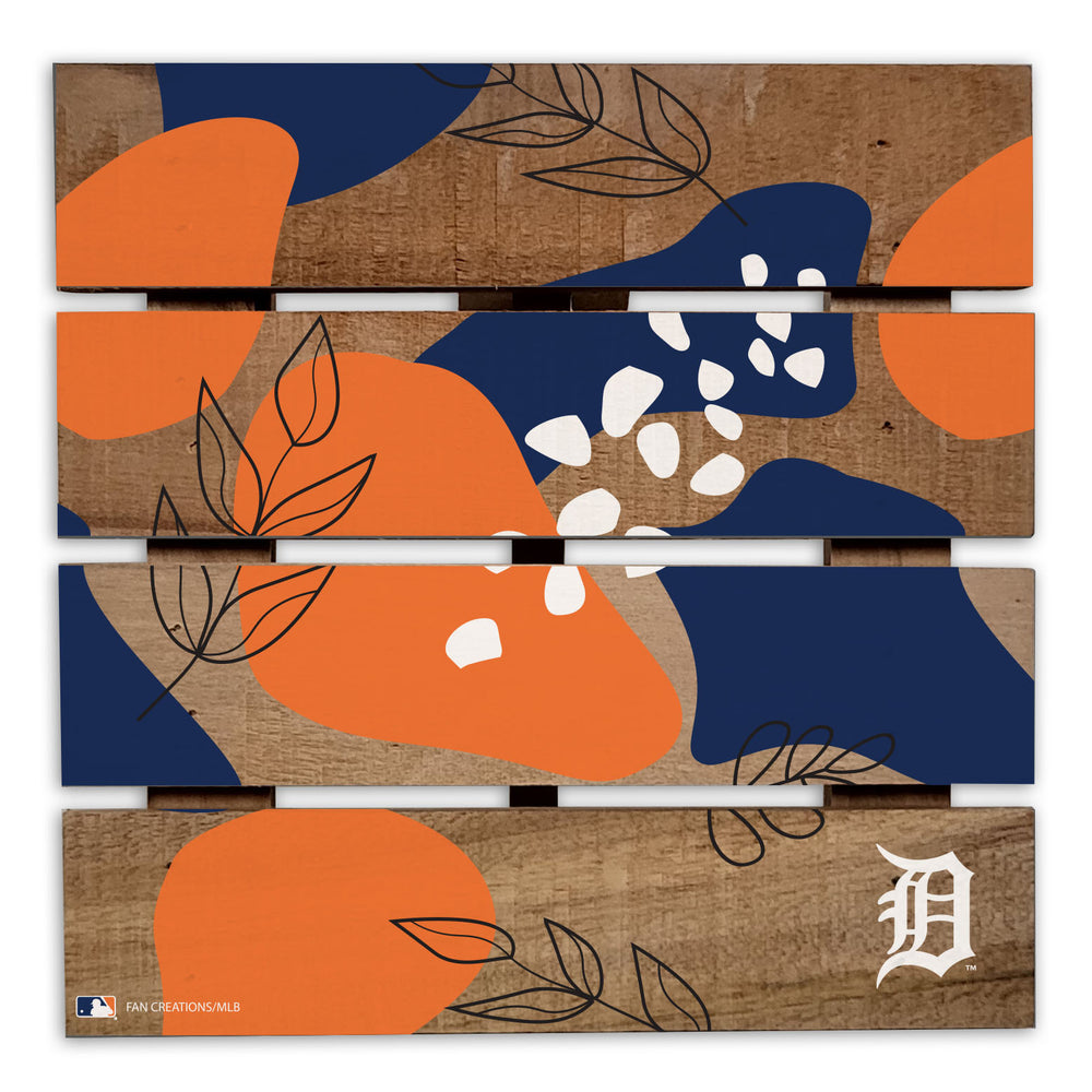 Wholesale MLB2222-Abstract Floral Trivet Hot Plate / M2222-Detroit Tigers