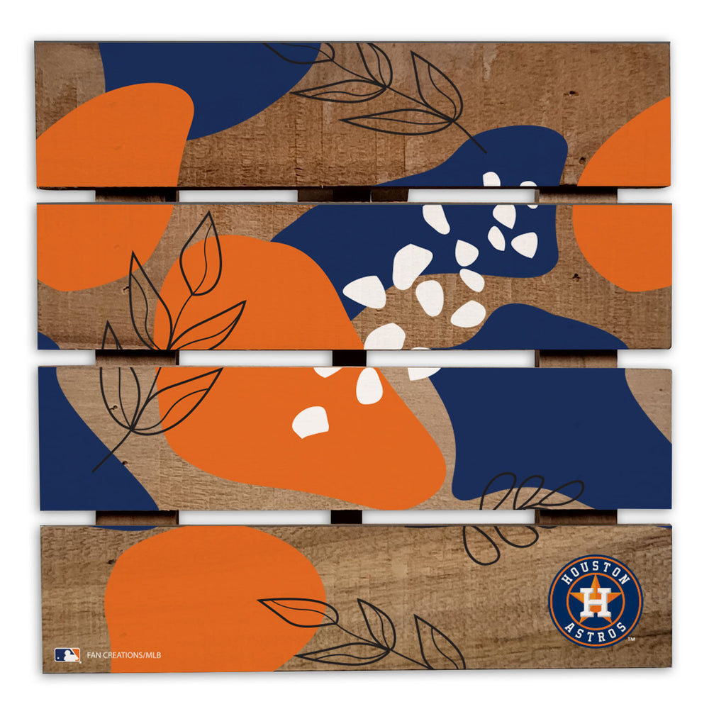 Wholesale MLB2222-Abstract Floral Trivet Hot Plate / M2222-Houston Astros