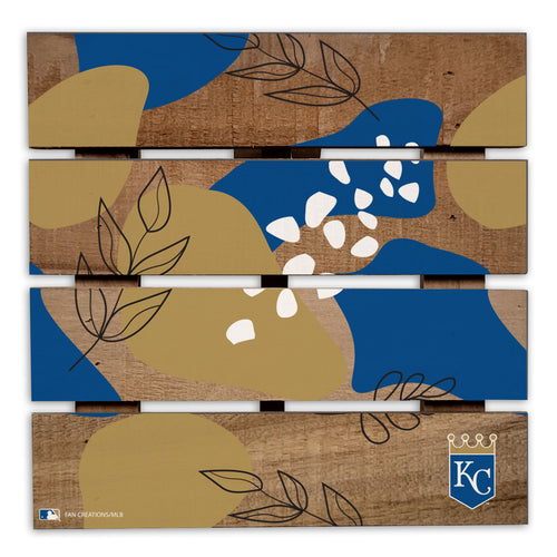 Wholesale MLB2222-Abstract Floral Trivet Hot Plate / M2222-Kansas City Royals