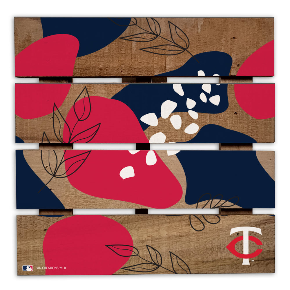 Wholesale MLB2222-Abstract Floral Trivet Hot Plate / M2222-Minnesota Twins