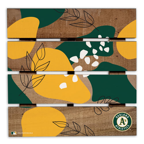 Wholesale MLB2222-Abstract Floral Trivet Hot Plate / M2222-Oakland Athletics