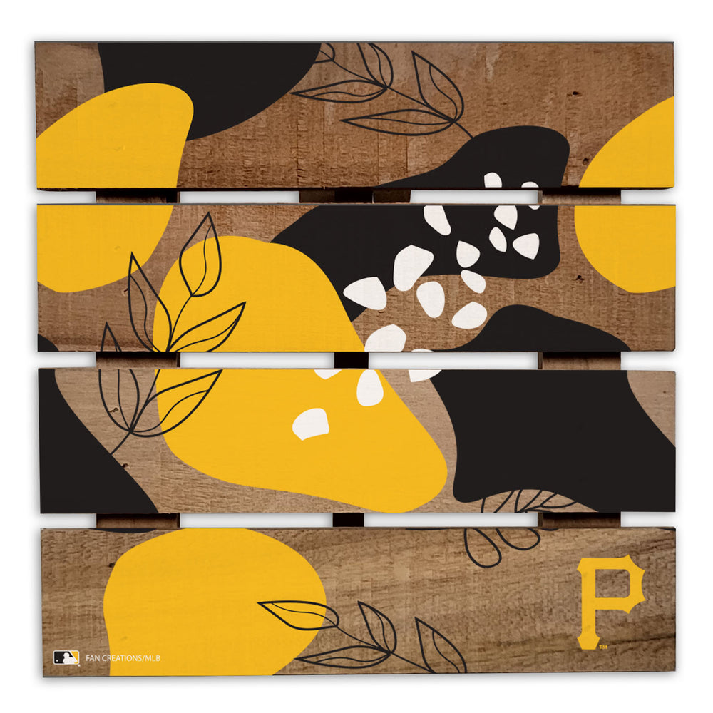 Wholesale MLB2222-Abstract Floral Trivet Hot Plate / M2222-Pittsburgh Pirates