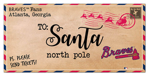 Wholesale MLB1051-To Santa 6x12 / MLB1051-Atlanta Braves