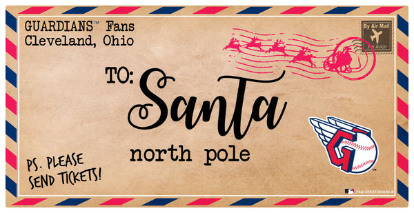 Wholesale MLB1051-To Santa 6x12 / MLB1051-Cleveland Guardians