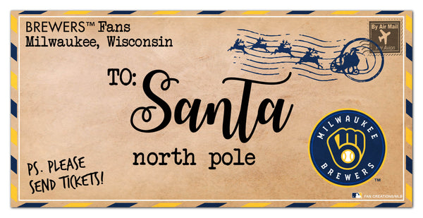Wholesale MLB1051-To Santa 6x12 / MLB1051-Milwaukee Brewers