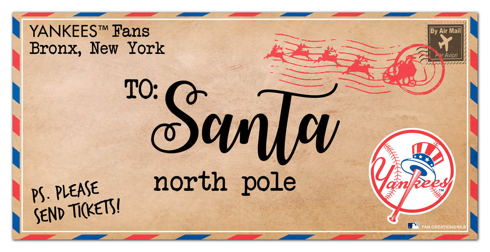 Wholesale MLB1051-To Santa 6x12 / MLB1051-New York Yankees