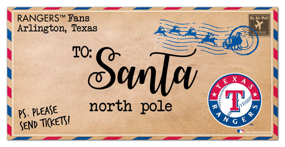 Wholesale MLB1051-To Santa 6x12 / MLB1051-Texas Rangers