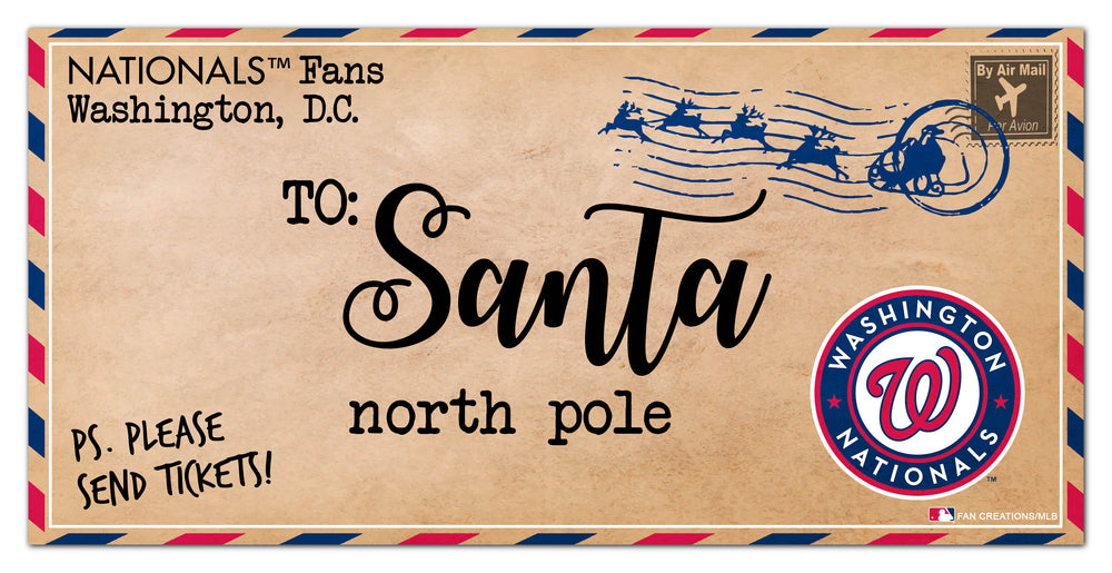 Wholesale MLB1051-To Santa 6x12 / MLB1051-Washington Nationals