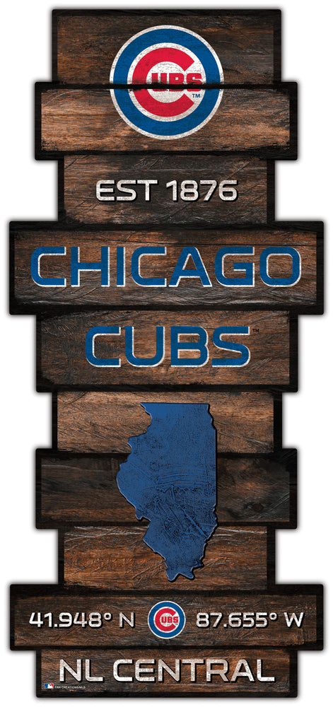 Wholesale MLB2225-Wood Celebration Stack / MLB2225-Chicago Cubs