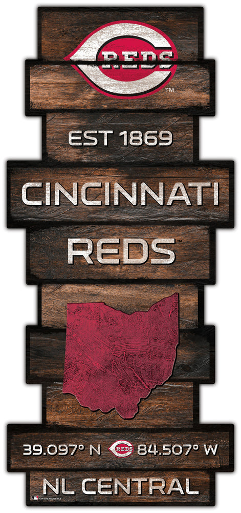 Wholesale MLB2225-Wood Celebration Stack / MLB2225-Cincinnati Reds