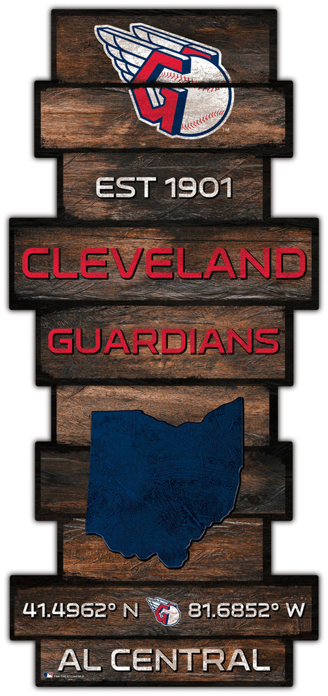 Wholesale MLB2225-Wood Celebration Stack / MLB2225-Cleveland Guardians