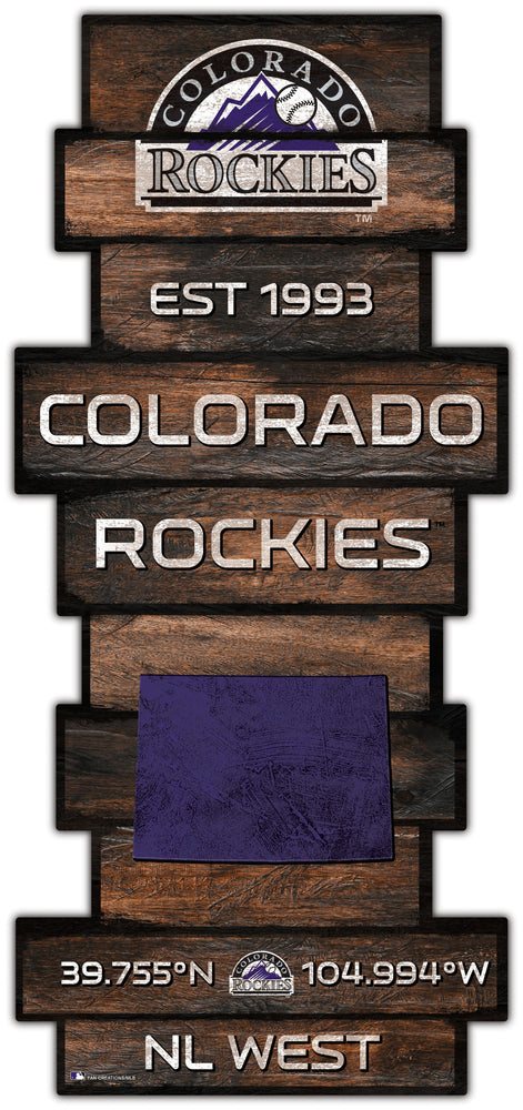 Wholesale MLB2225-Wood Celebration Stack / MLB2225-Colorado Rockies