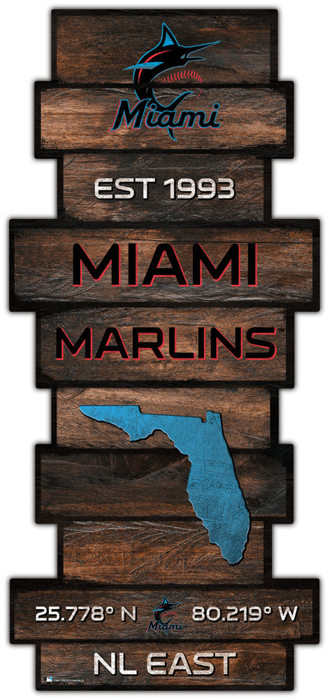 Wholesale MLB2225-Wood Celebration Stack / MLB2225-Miami Marlins