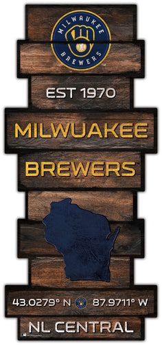 Wholesale MLB2225-Wood Celebration Stack / MLB2225-Milwuakee Brewers