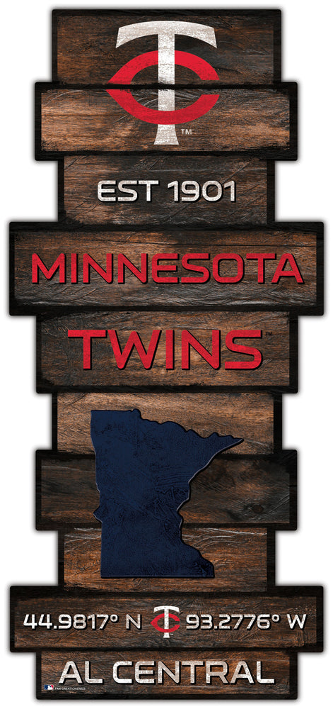 Wholesale MLB2225-Wood Celebration Stack / MLB2225-Minnesota Twins