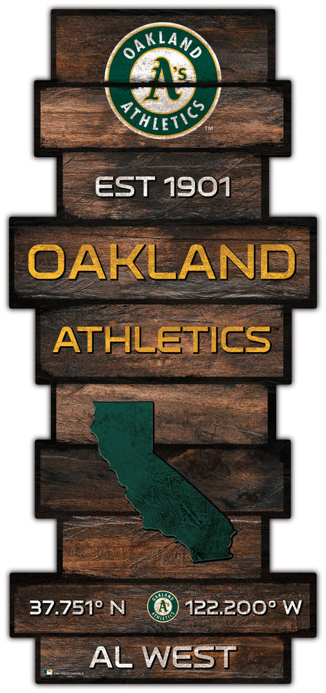 Wholesale MLB2225-Wood Celebration Stack / MLB2225-Oakland Athletics