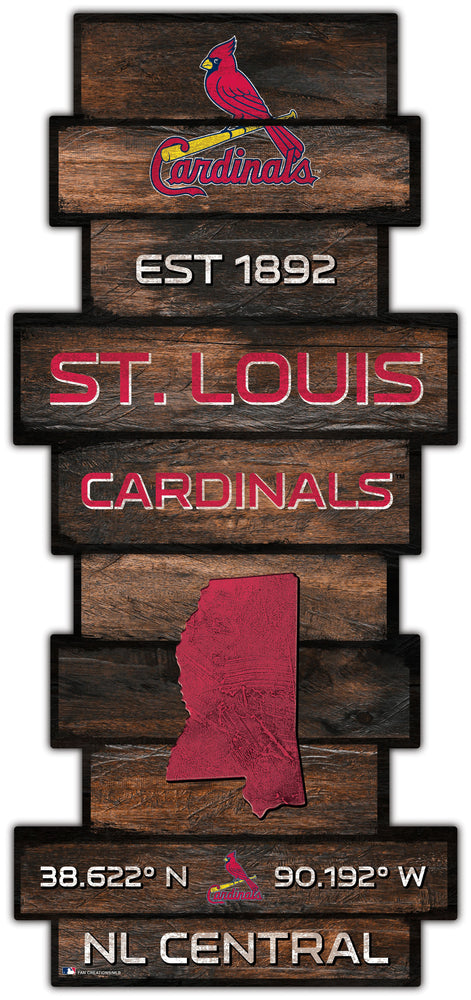 Wholesale MLB2225-Wood Celebration Stack / MLB2225-St. Louis Cardinals