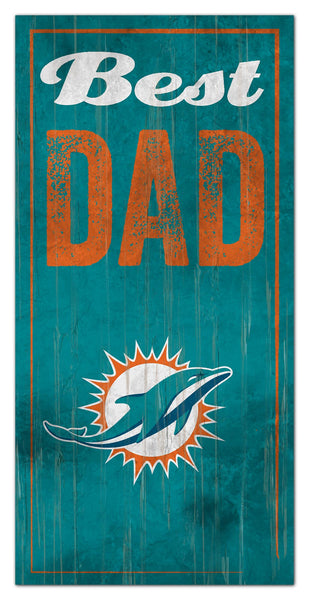 Wholesale NFL0632-Best Dad 6x12 / N0632-Miami Dolphins