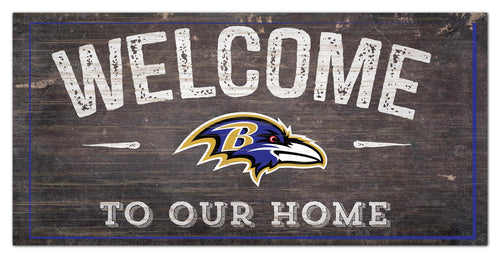 Wholesale NFL0654-Welcome Distressed 6x12 / N0654-Baltimore Ravens