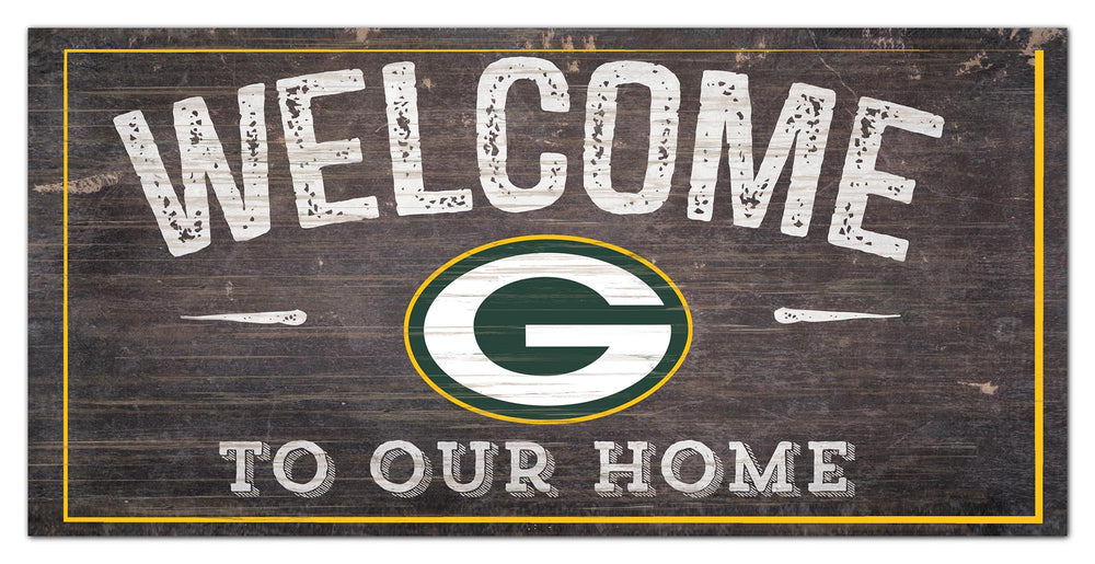 Wholesale NFL0654-Welcome Distressed 6x12 / N0654-Green Bay Packers