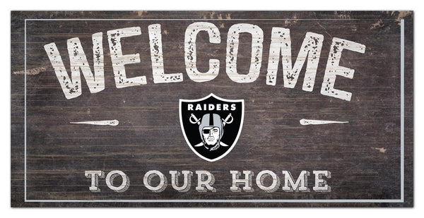 Wholesale NFL0654-Welcome Distressed 6x12 / N0654-Las Vegas Raiders