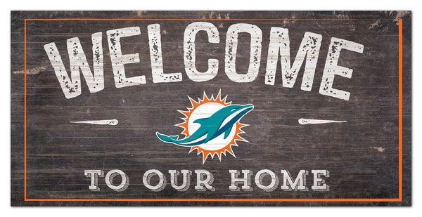 Wholesale NFL0654-Welcome Distressed 6x12 / N0654-Miami Dolphins