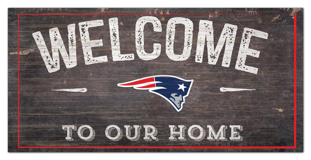Wholesale NFL0654-Welcome Distressed 6x12 / N0654-New England Patriots