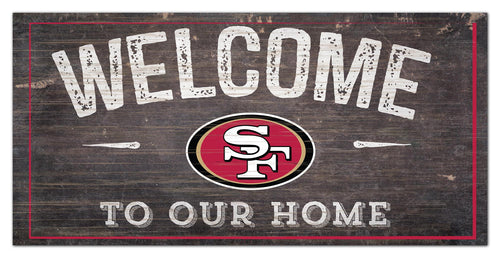 Wholesale NFL0654-Welcome Distressed 6x12 / N0654-San Francisco 49ers