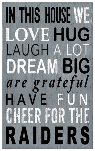 Wholesale NFL0725-In This House 11x19 / N0725-Oakland Raiders Away Colors