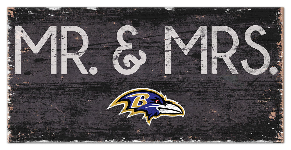 Wholesale NFL0732-Mr & Mrs 6x12 / N0732-Baltimore Ravens