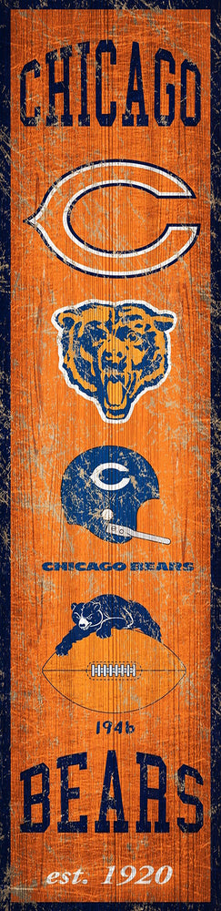 Wholesale NFL0787 Heritage Banner 6x24 / N0787-Chicago Bears