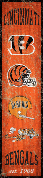 Wholesale NFL0787 Heritage Banner 6x24 / N0787-Cincinnati Bengals