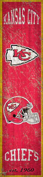 Wholesale NFL0787 Heritage Banner 6x24 / N0787-Kansas City Chiefs