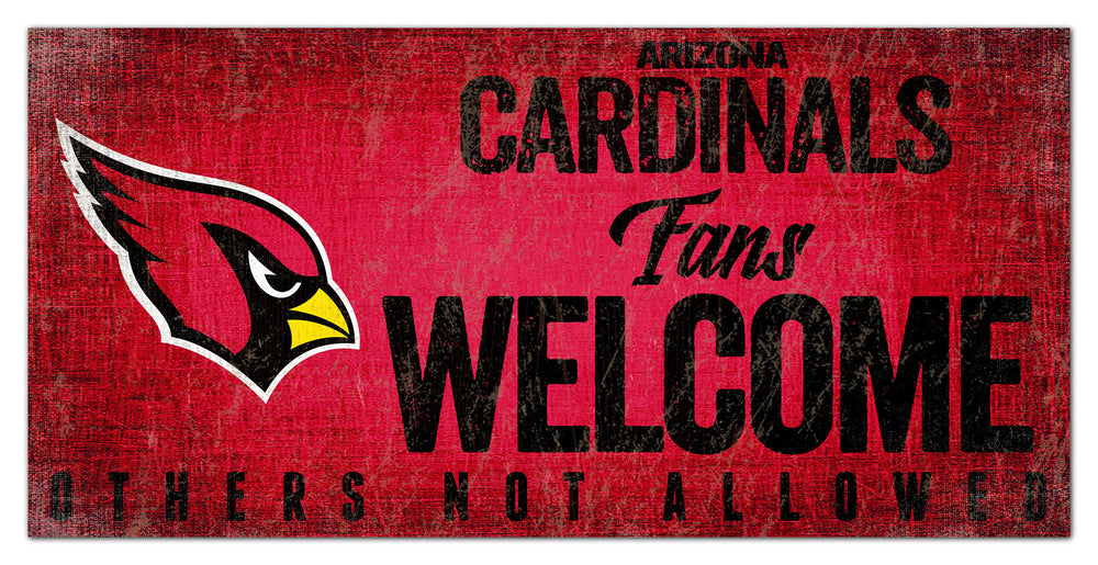 Wholesale NFL0847 Fans Welcome 6x12 / N0847-Arizona Cardinals