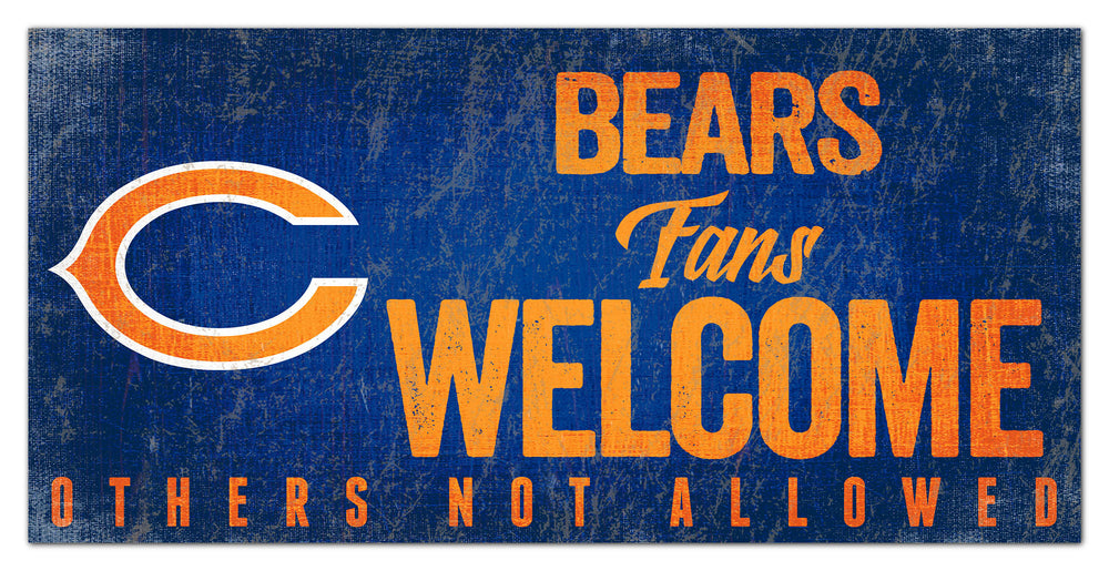 Wholesale NFL0847 Fans Welcome 6x12 / N0847-Chicago Bears