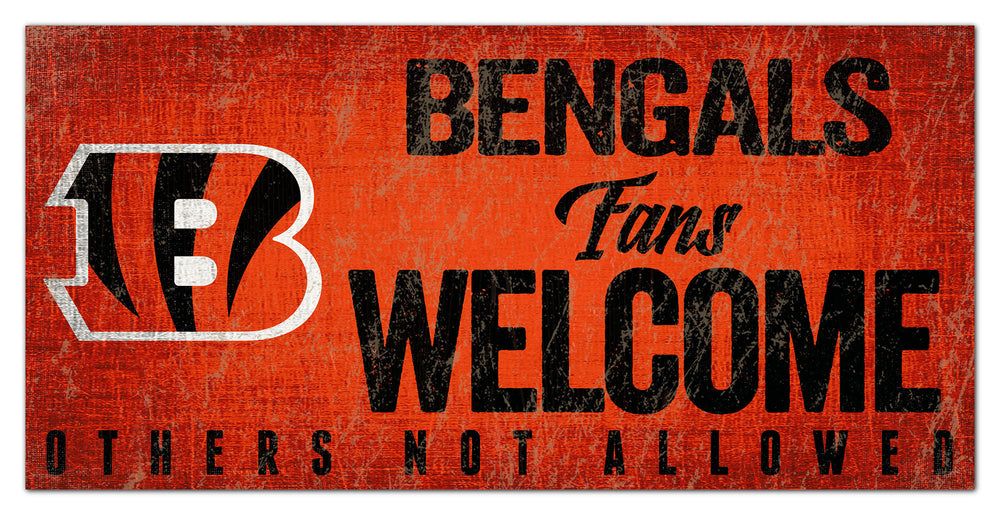 Wholesale NFL0847 Fans Welcome 6x12 / N0847-Cincinnati Bengals