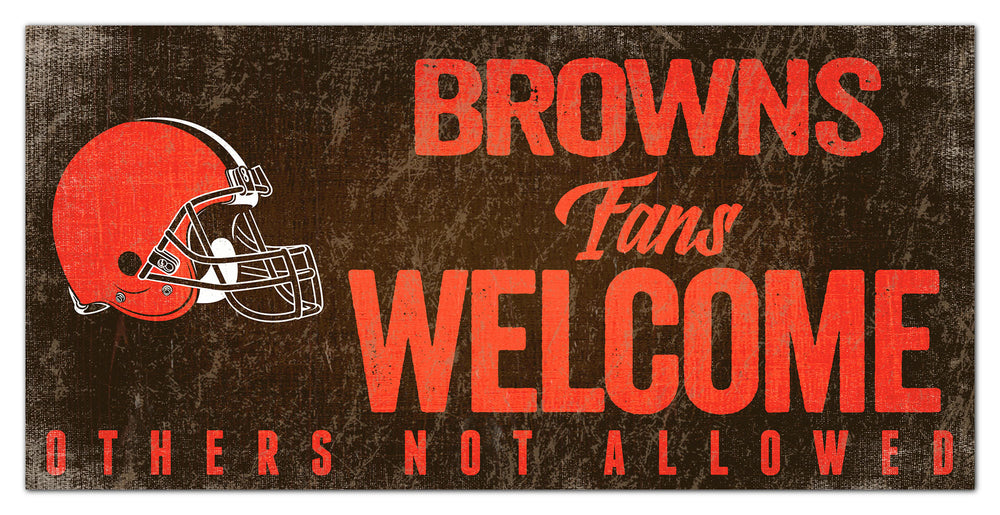 Wholesale NFL0847 Fans Welcome 6x12 / N0847-Cleveland Browns