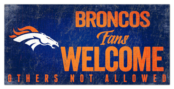 Wholesale NFL0847 Fans Welcome 6x12 / N0847-Denver Broncos