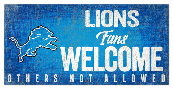 Wholesale NFL0847 Fans Welcome 6x12 / N0847-Detroit Lions