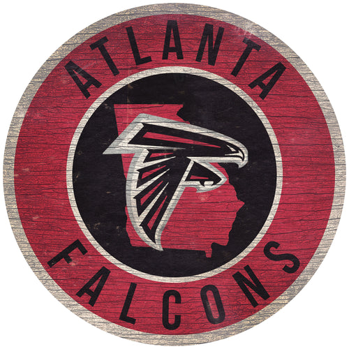 Wholesale NFL0866-12in Circle With State / N0866-Atlanta Falcons