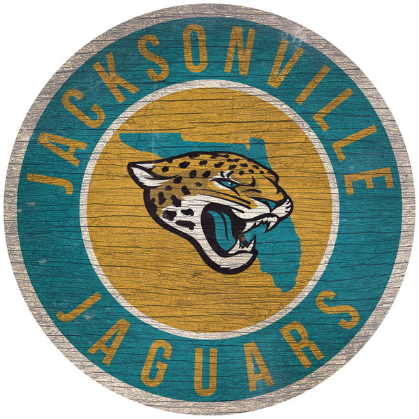 Wholesale NFL0866-12in Circle With State / N0866-Jacksonville Jaguars