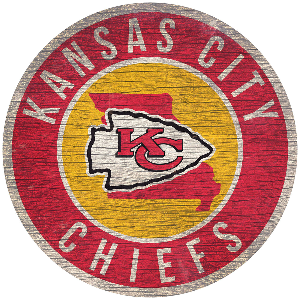 Wholesale NFL0866-12in Circle With State / N0866-Kansas City Chiefs