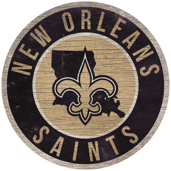 Wholesale NFL0866-12in Circle With State / N0866-New Orleans Saints