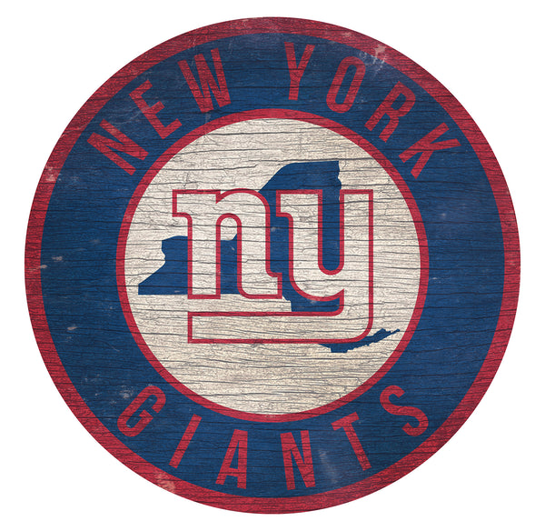 Wholesale NFL0866-12in Circle With State / N0866-New York Giants