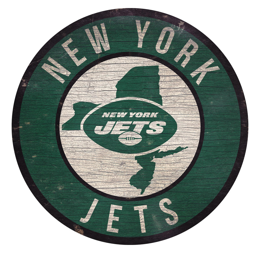 Wholesale NFL0866-12in Circle With State / N0866-New York Jets
